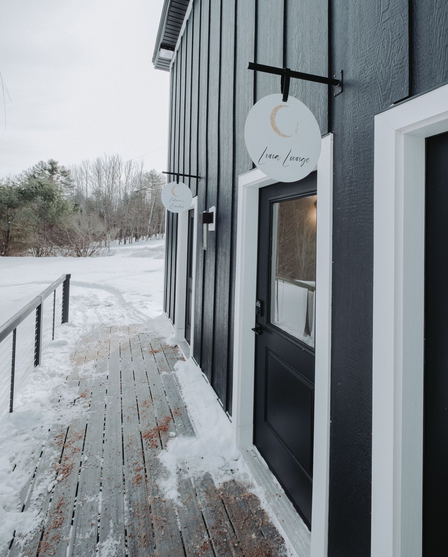This is the entrance to the Luna Lounge, the bridal getting ready area at Moonlit Ridge.