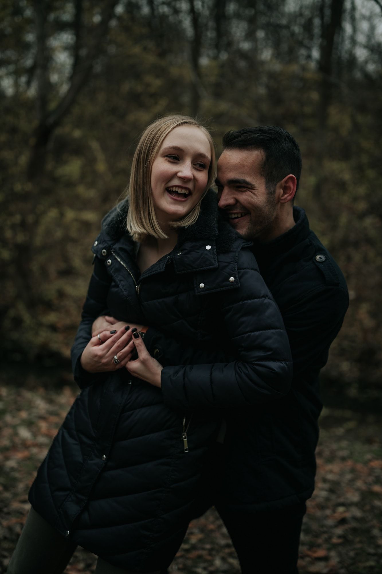 Sneak-attacking-fiancee-from-behind