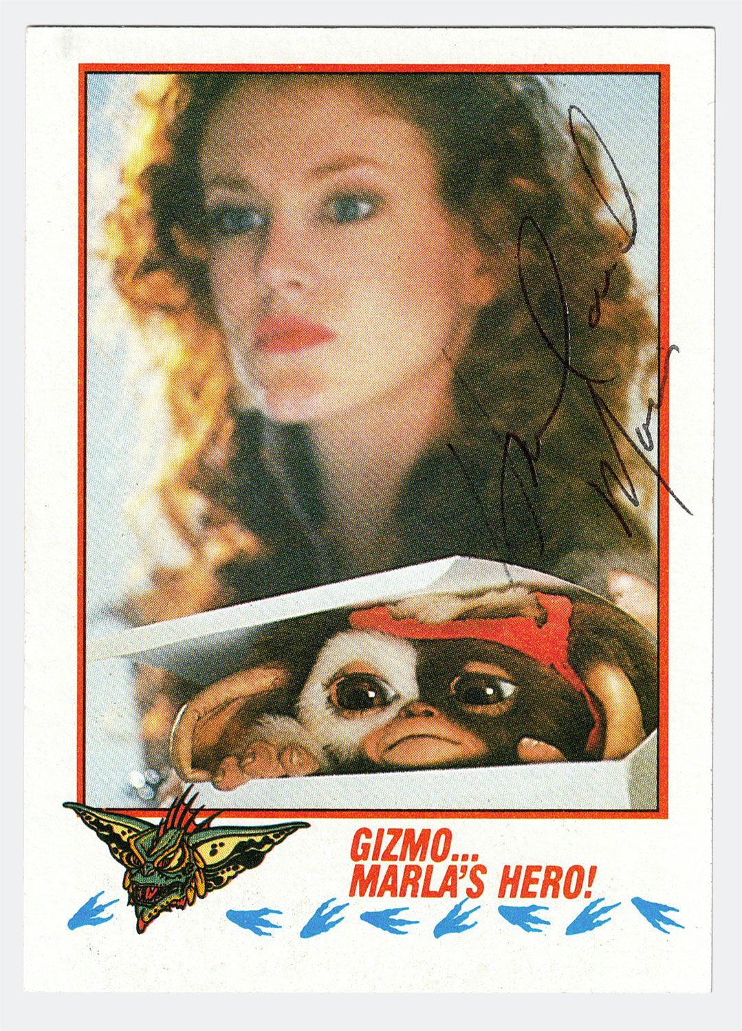 Signed Gremlins 2 movie trading card