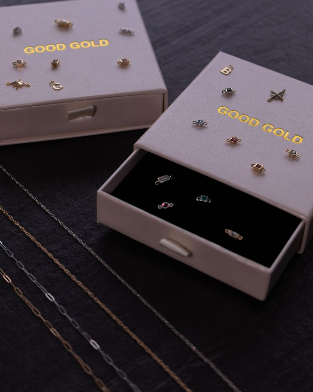 Good Gold permanent jewelry photoshoot