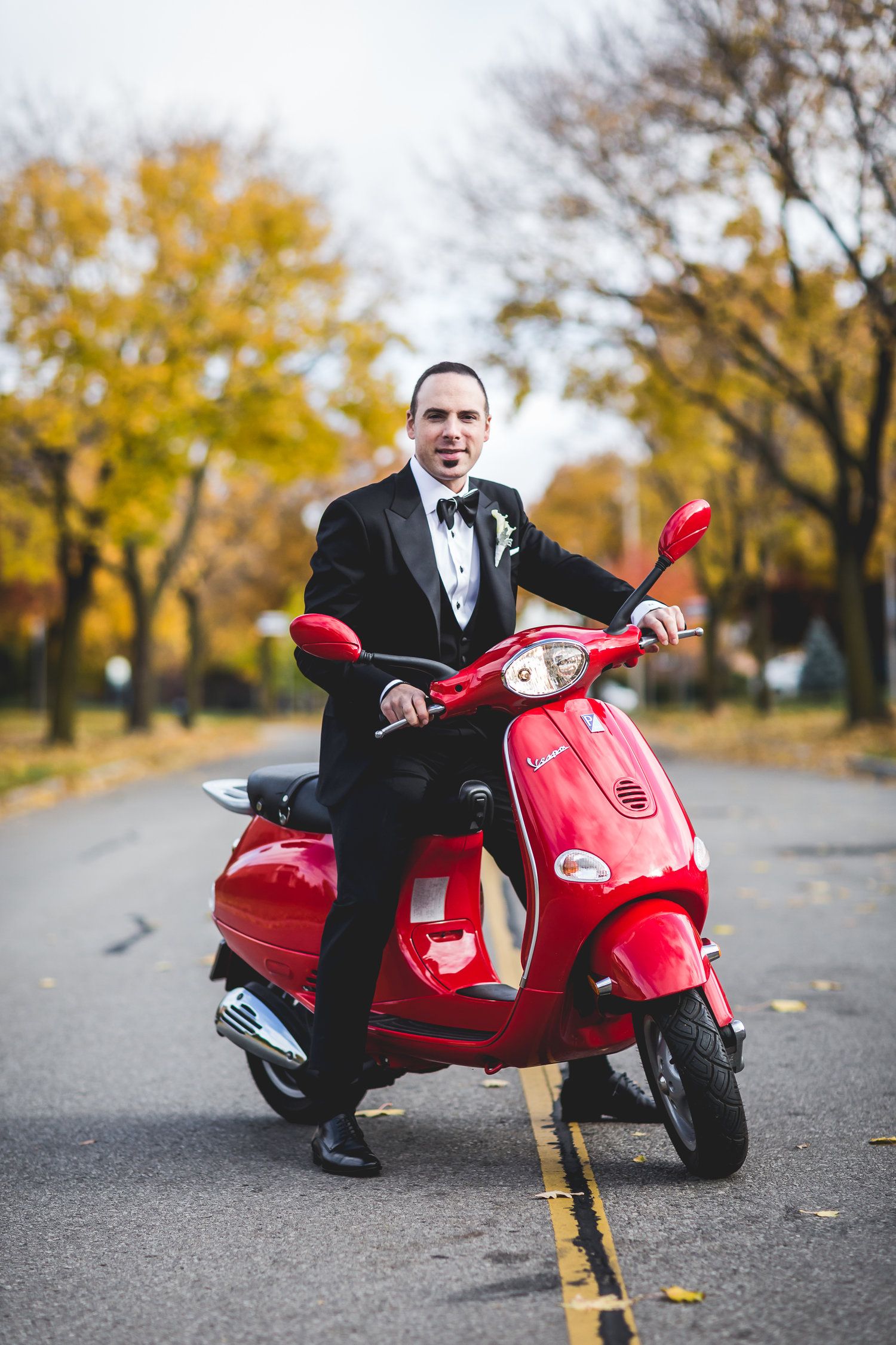 Weddings Captured By Ivan - Groom & Red Vespa