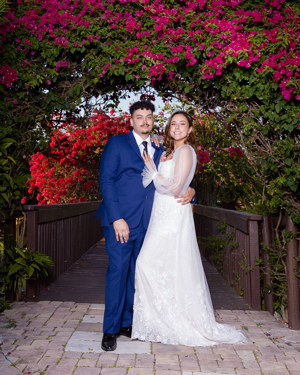 Wedding shot of the bride and groom
