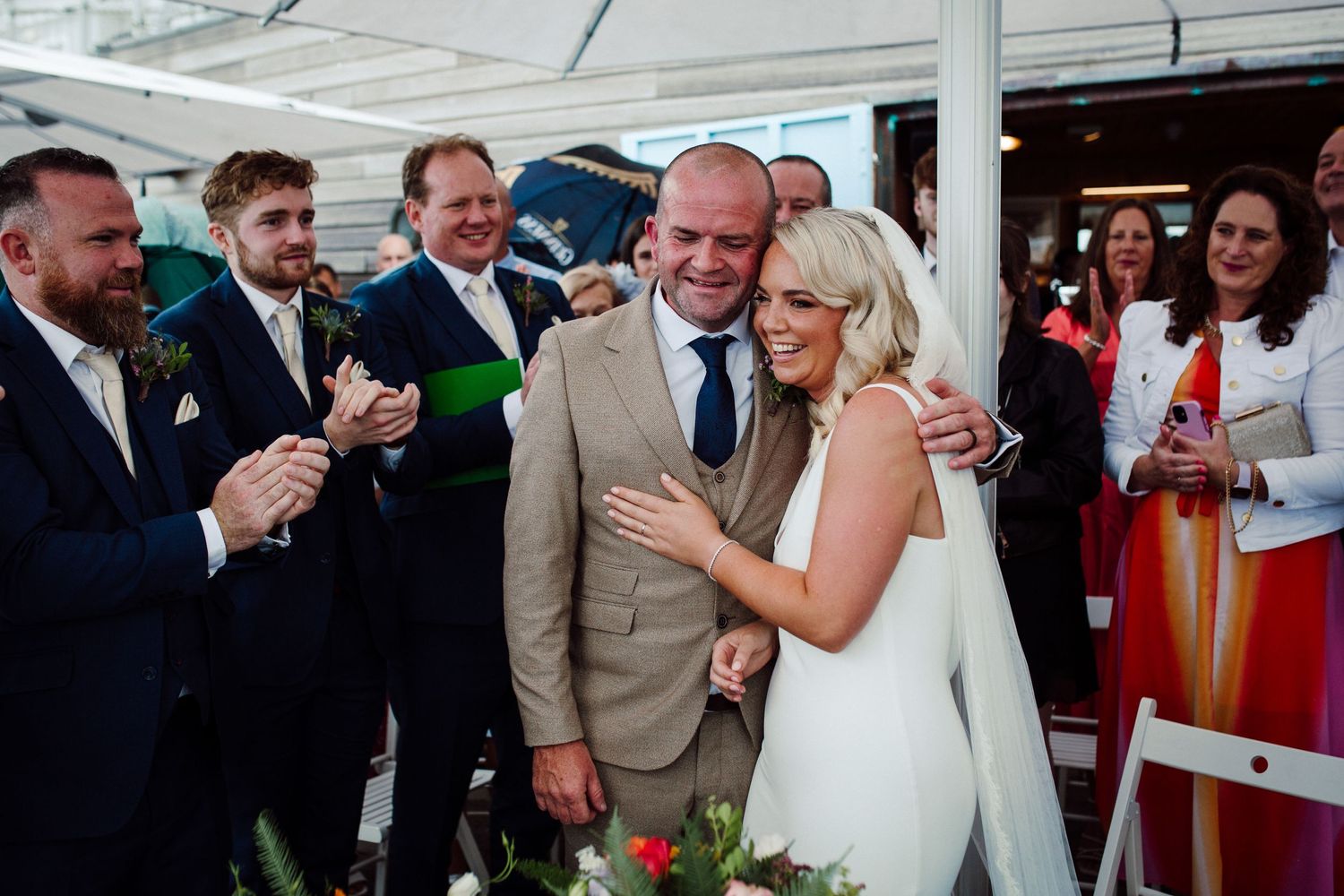 newly weds at Dunmore House in West Cork