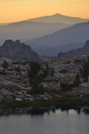 Mountains Beyond Mountains over the Rocky High Sierra, CA