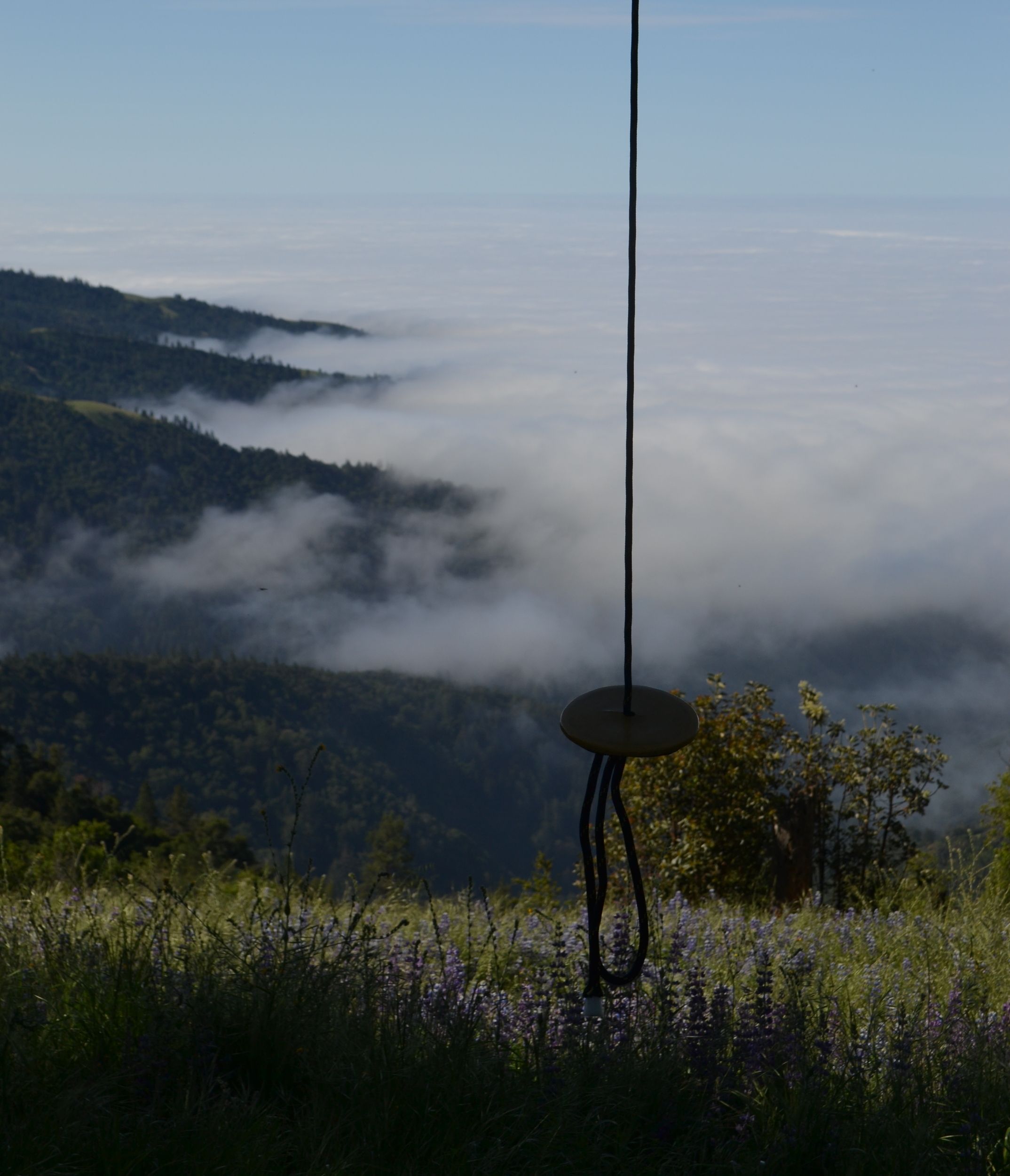 Swingset over Clouds, Central Coast, CA