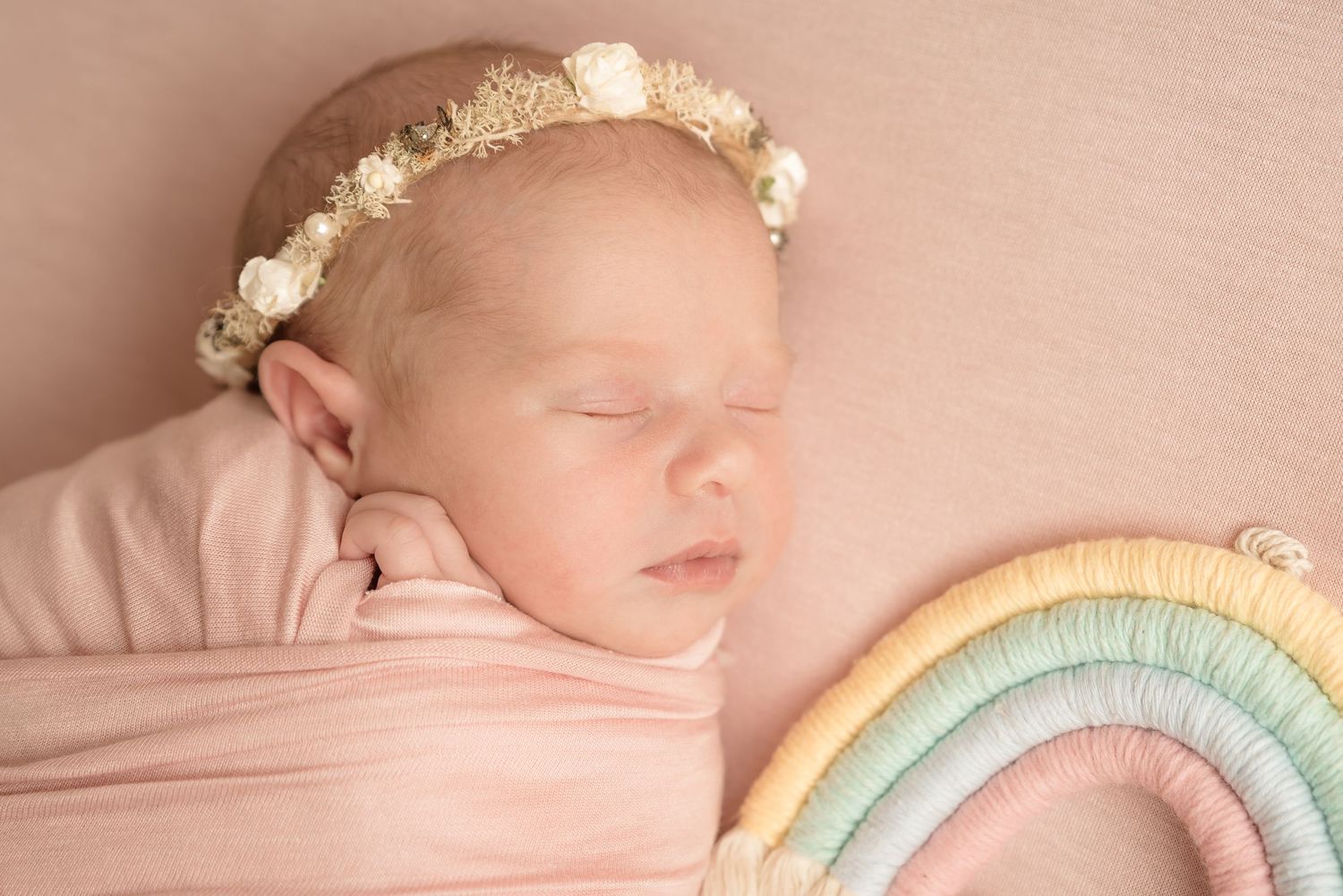 Newborn Baby Girl Rainbow