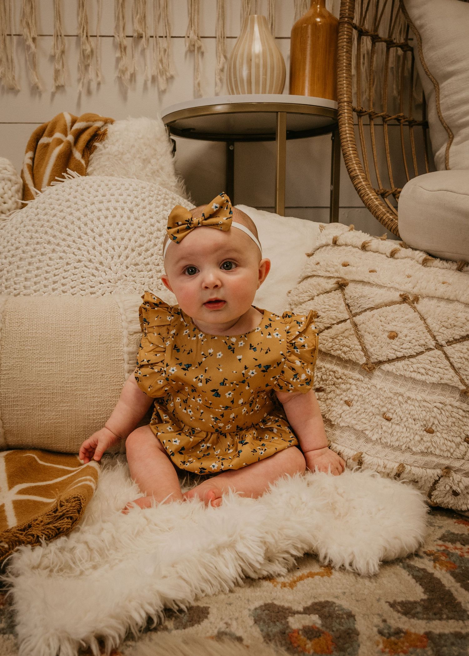 boho baby girl session