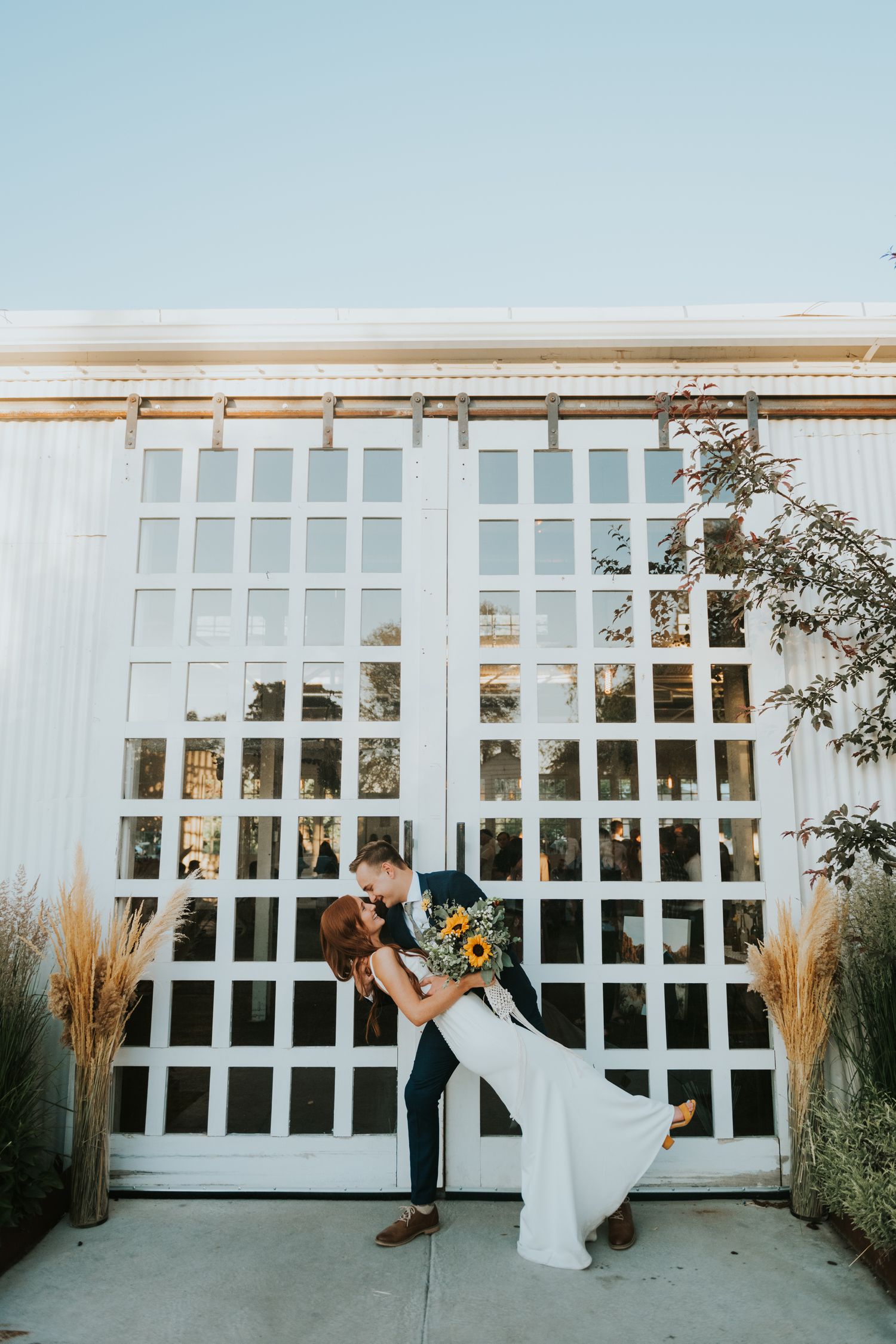 Gorgeous couple at the White Shanty in Provo Utah during their intimate wedding with a talented photographer