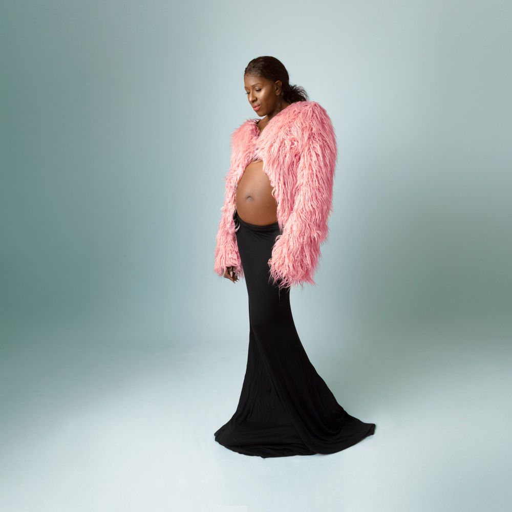 Pregnant Long Island model photographed at June Photography Studio in Long Island , Queens, and brooklyn.  Model is pregnant.
