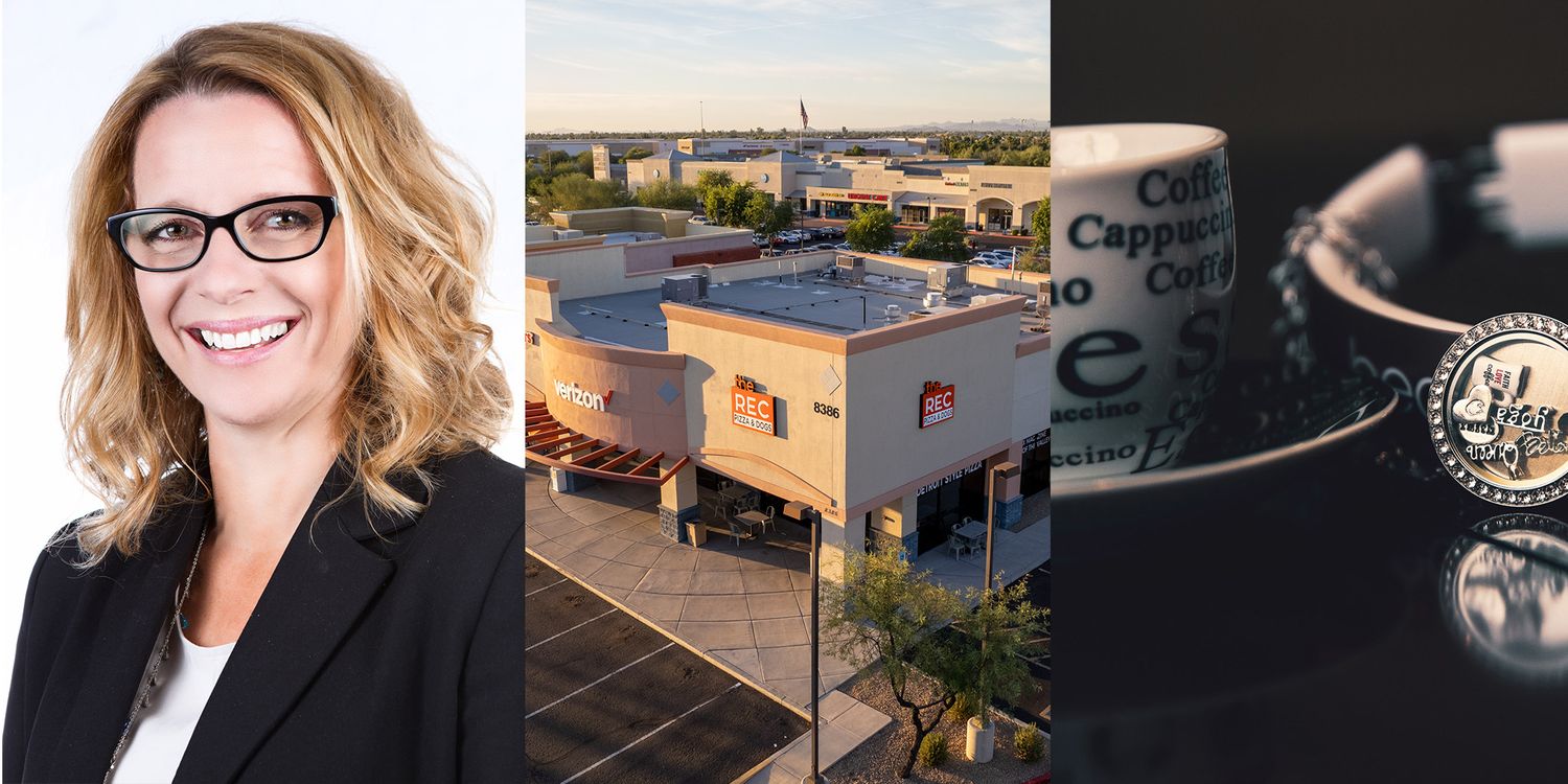 Collection of business headshots and office building exterior views.