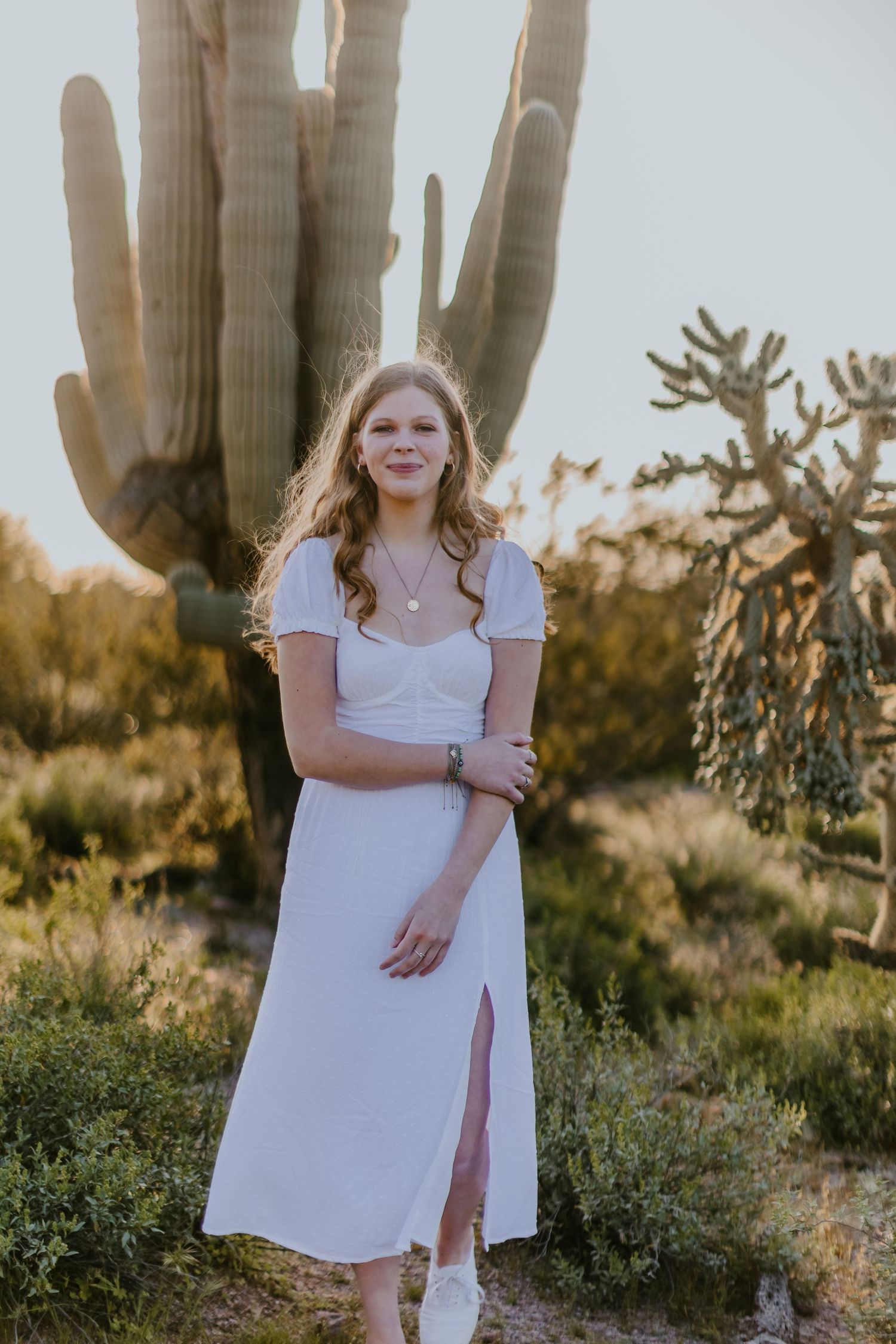 Arizona senior photography session in golden light