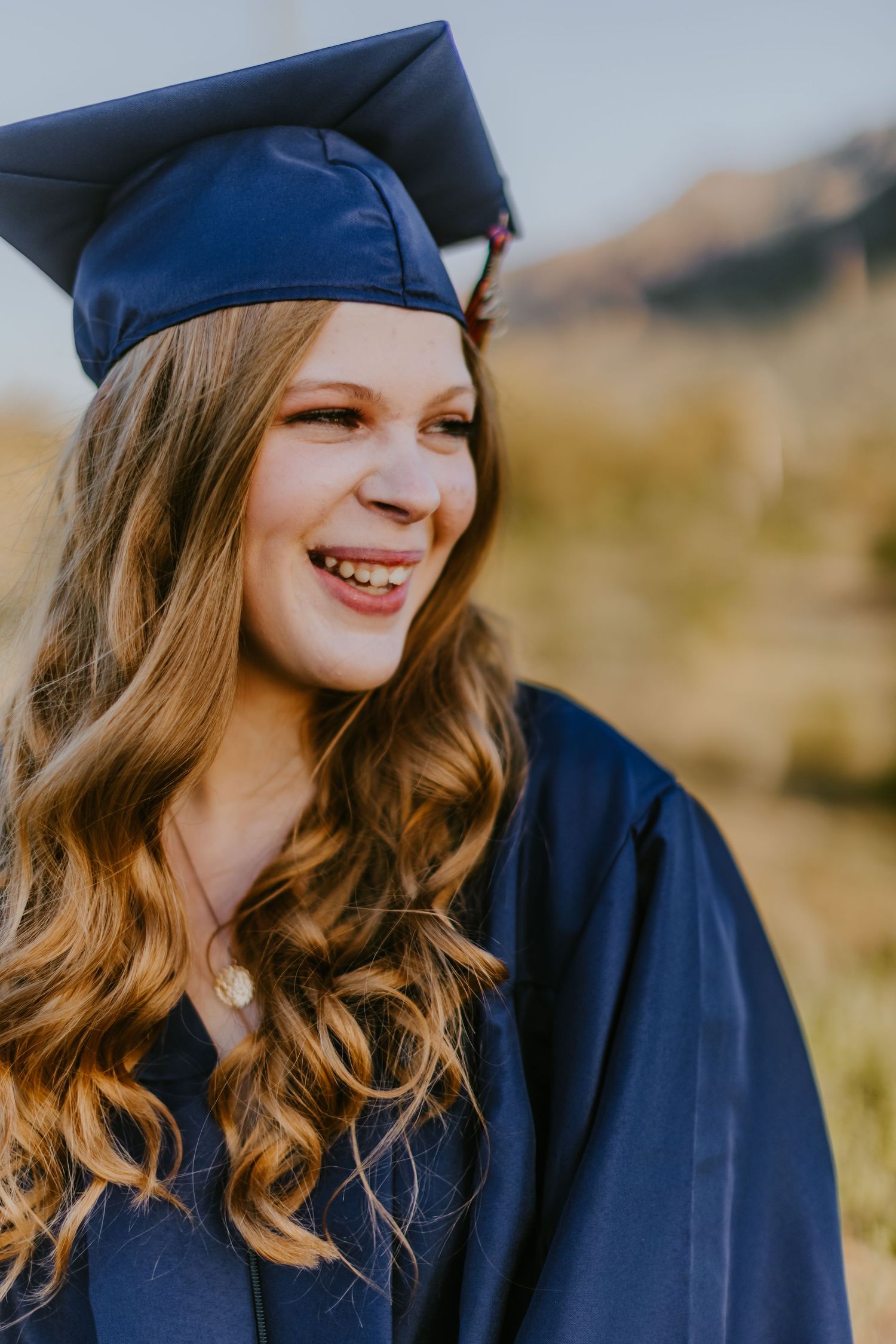 Senior girl portrait in natural light meadow Arizona photographer