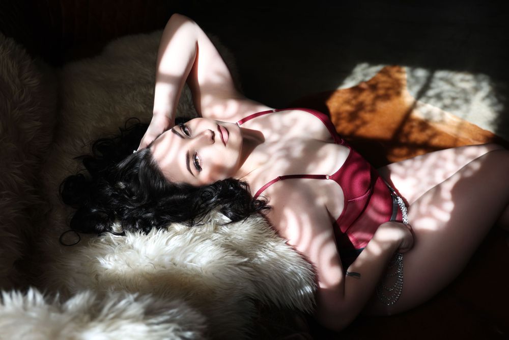 Studio boudoir portrait