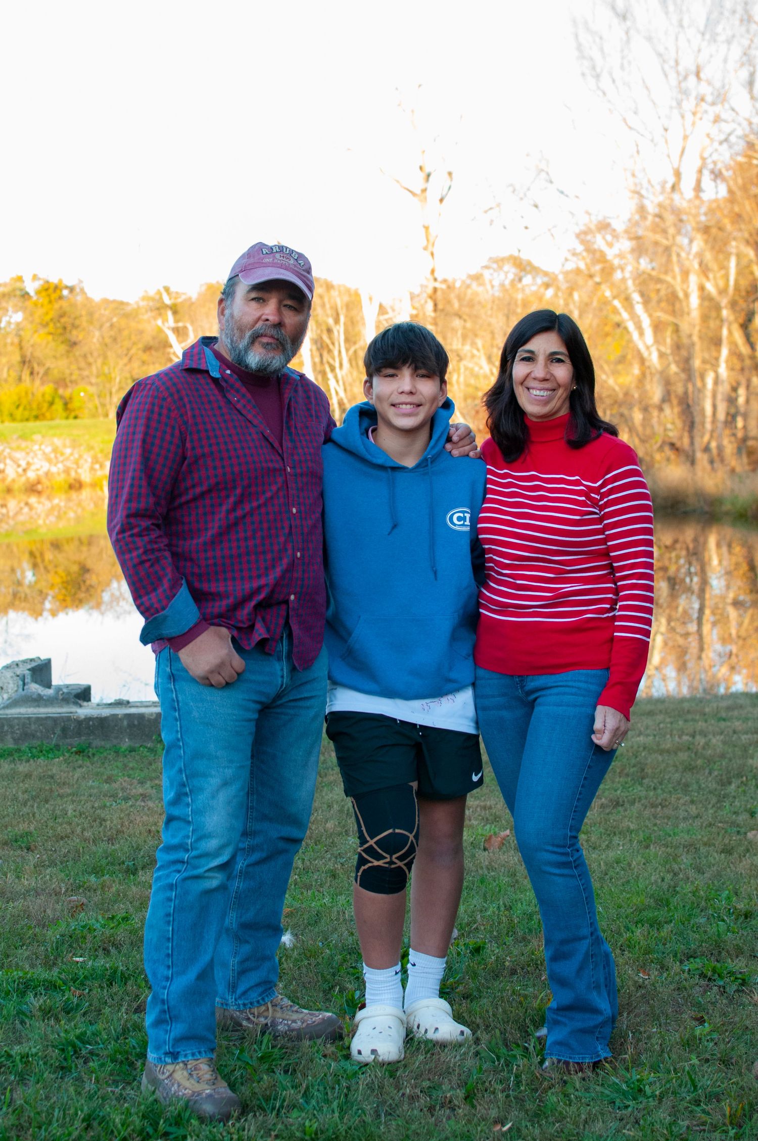 Family group with teenager fall pictures