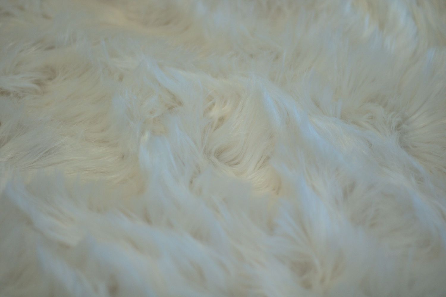 Round White Fur Rug