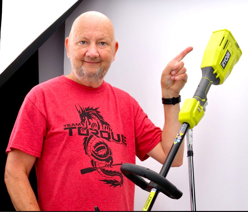 Me at TTi Replacing a battery on a tool that had already been photographed