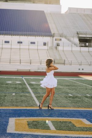 High School Football Field Senior Photos