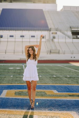 High School Football Field Senior Photos