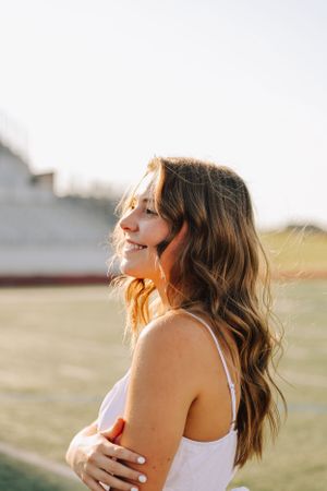 High School Football Field Senior Photos