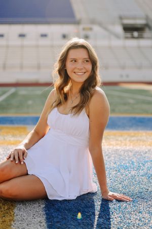 High School Football Field Senior Photos