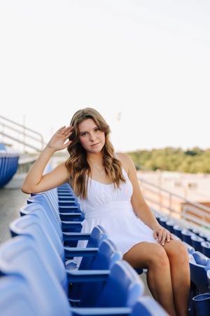 High School Football Field Senior Photos
