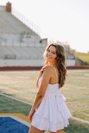 High School Football Field Senior Photos