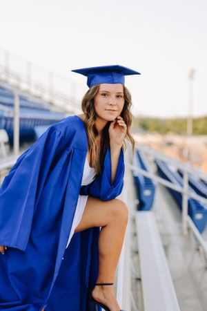 High School Football Field Senior Photos