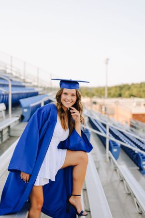 High School Football Field Senior Photos