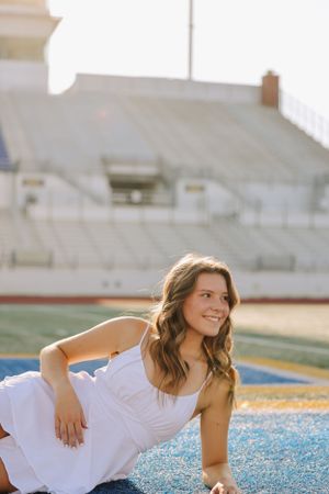 High School Football Field Senior Photos