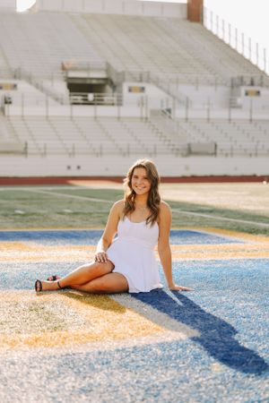 High School Football Field Senior Photos