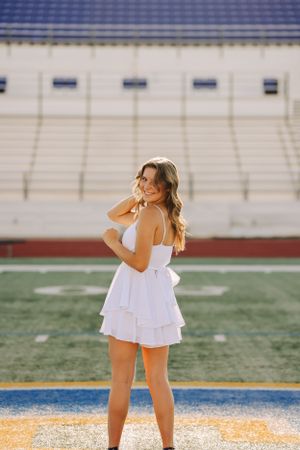 High School Football Field Senior Photos