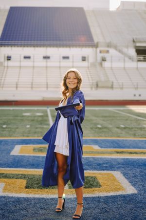 High School Football Field Senior Photos