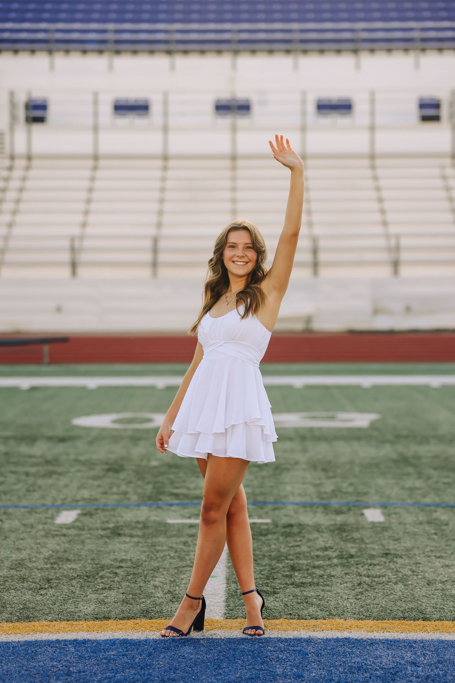 High school Football Field Senior Photos