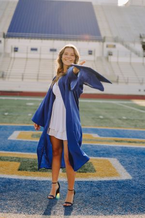 High School Football Field Senior Photos