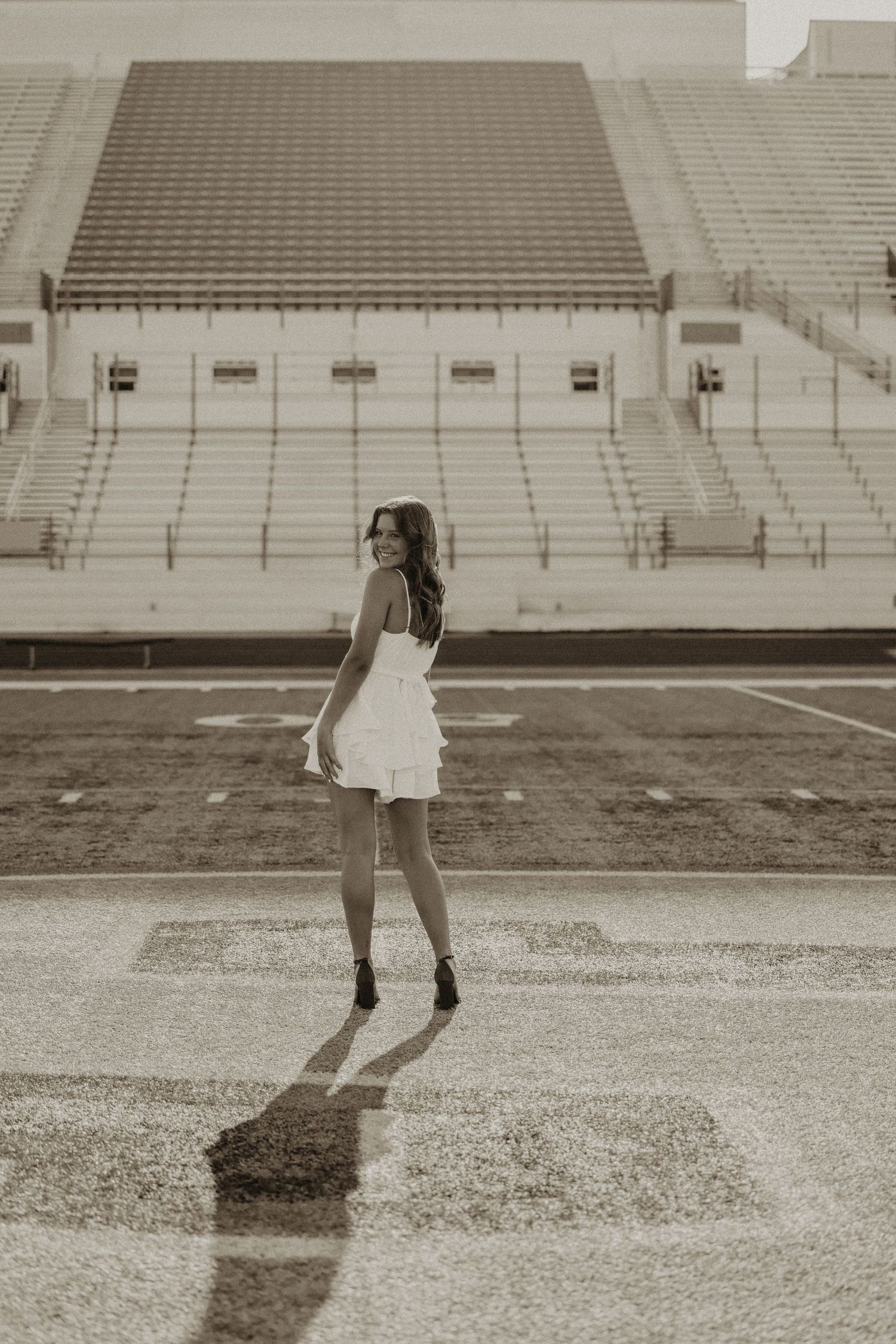 High school Football Field Senior Photos