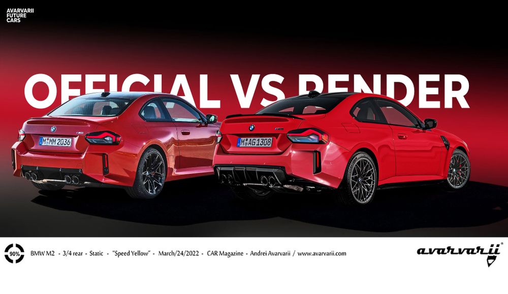 BMW M2 Official VS Render