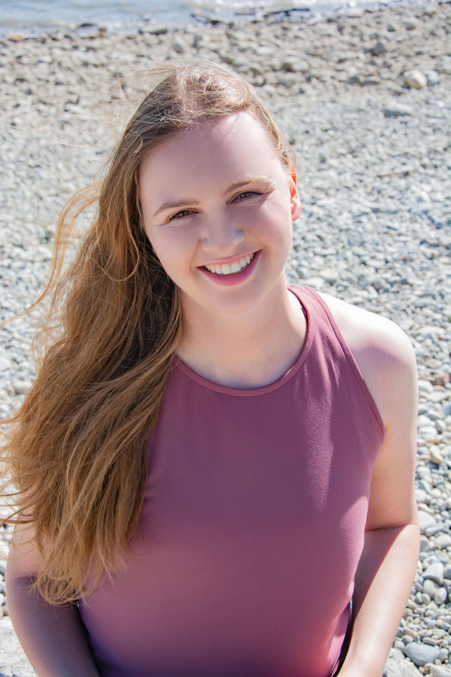 calgary portraits, actor-headshot-summer.jpeg, happy smiling girl enjoying a sunny day at the beach, yeg photographer