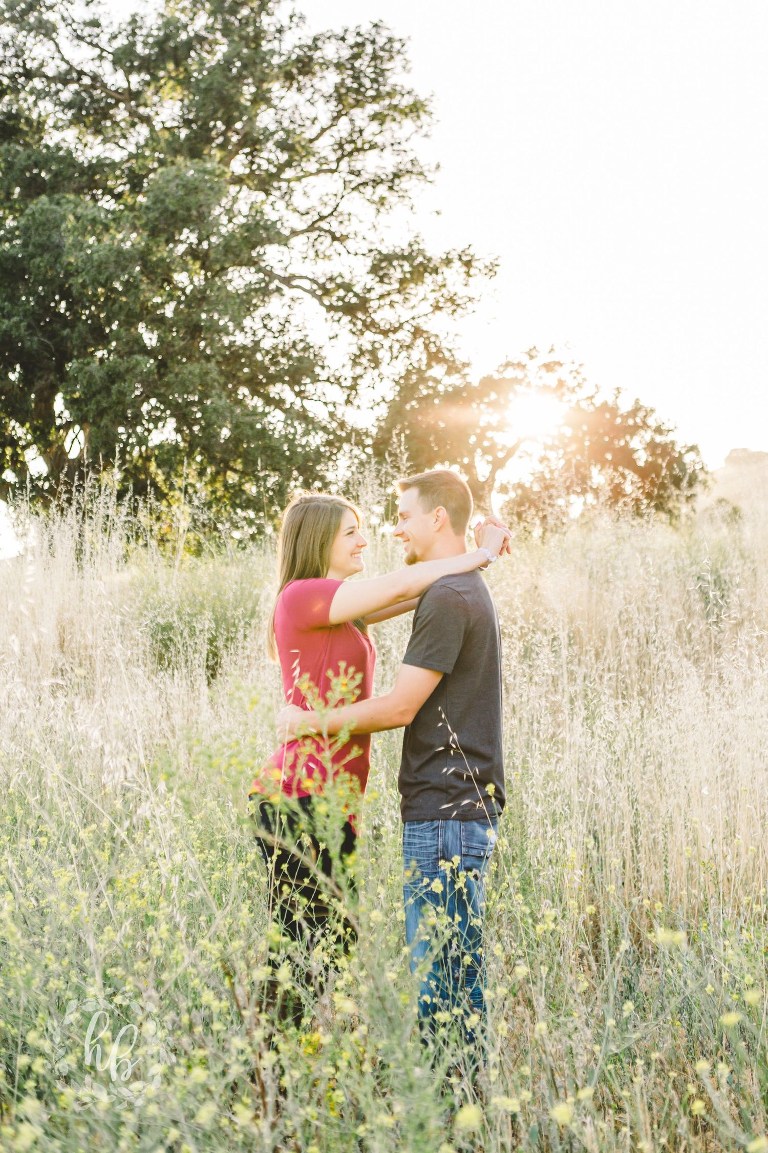 open field camarillo engagement photos