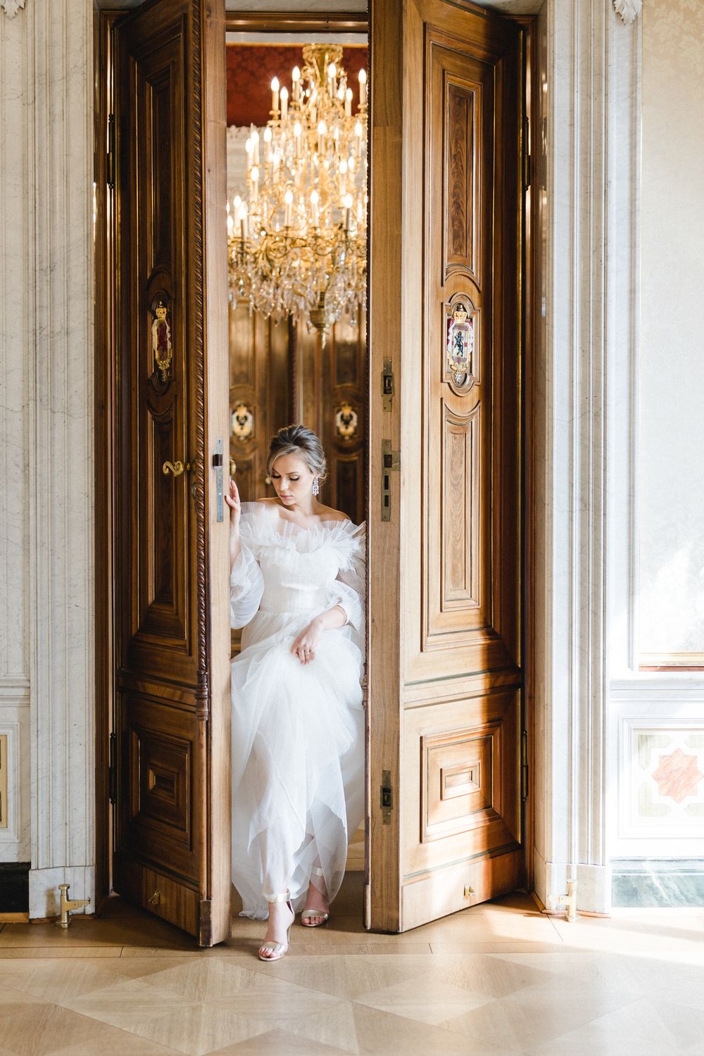 Braut auf Schloss Albrechtsberg - Hochzeitsfotograf Dresden, Leipzig, Sachsen -