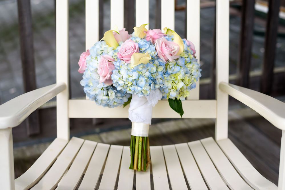 Bride's bouquet at Crystal Brook Farm in Chagrin Falls, Ohio.