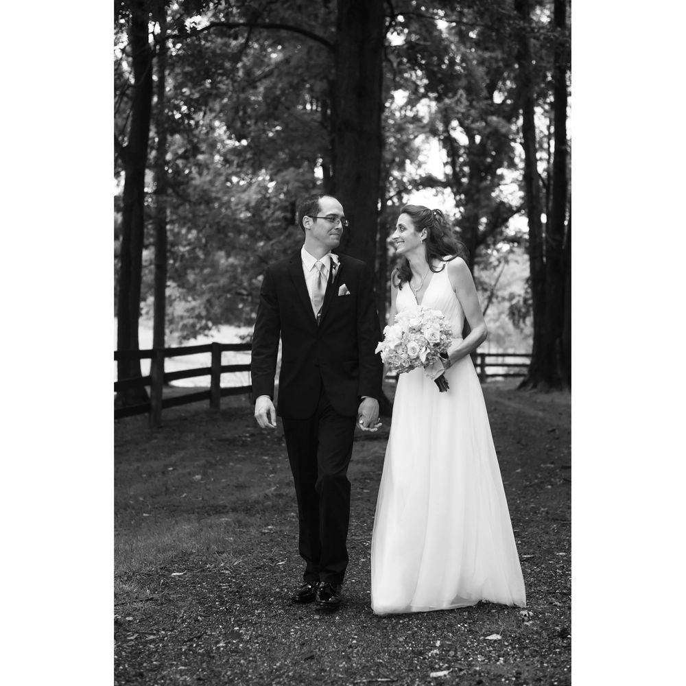 Bride and from walking at Crystal Brook Farm in Chagrin Falls, Ohio.