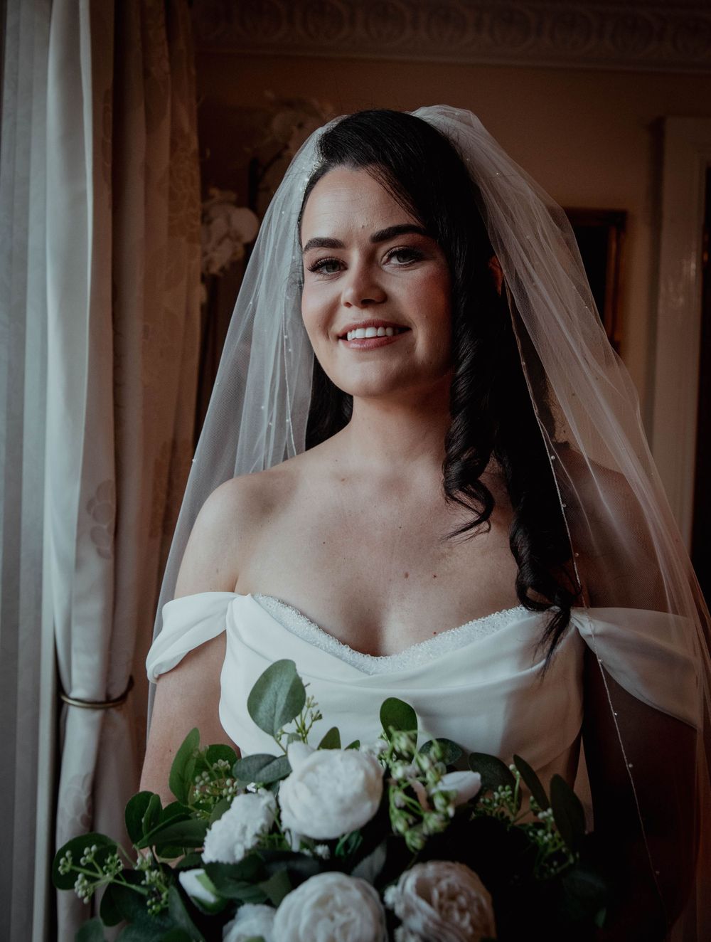 Bride posing for a portrait