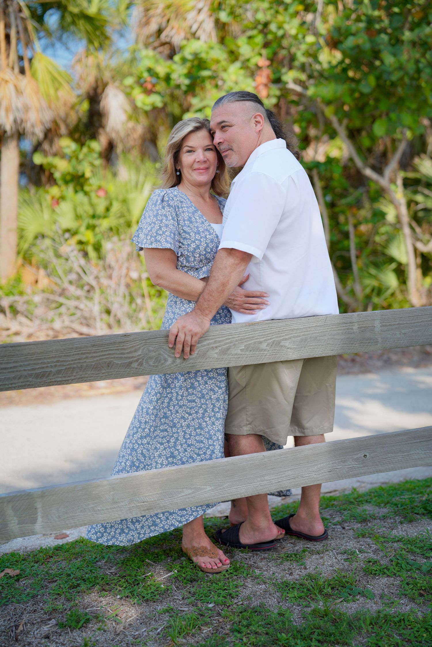 beach front couples outdoor portrait