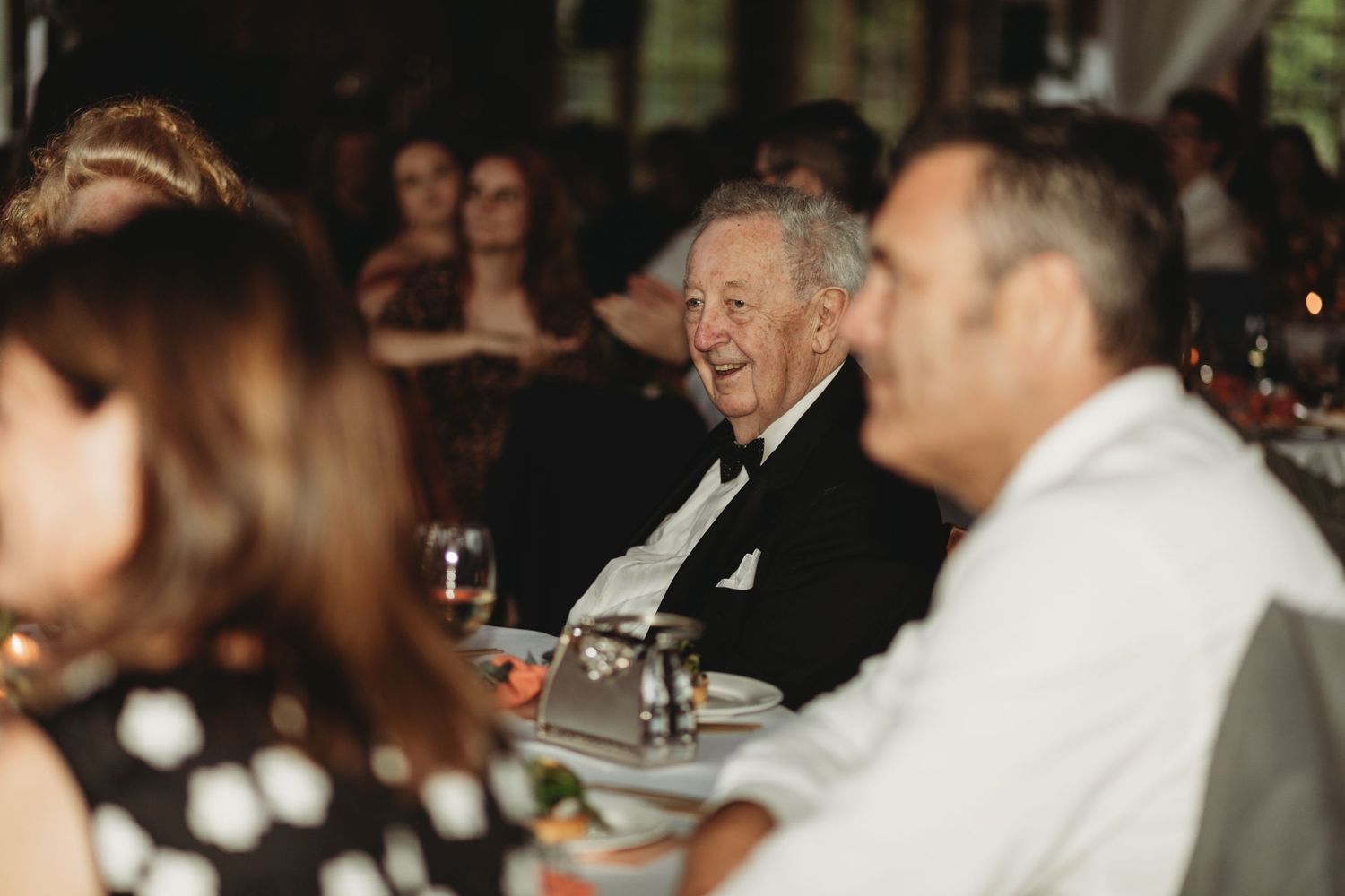 grandfather at grandchildren's wedding mont tremblant