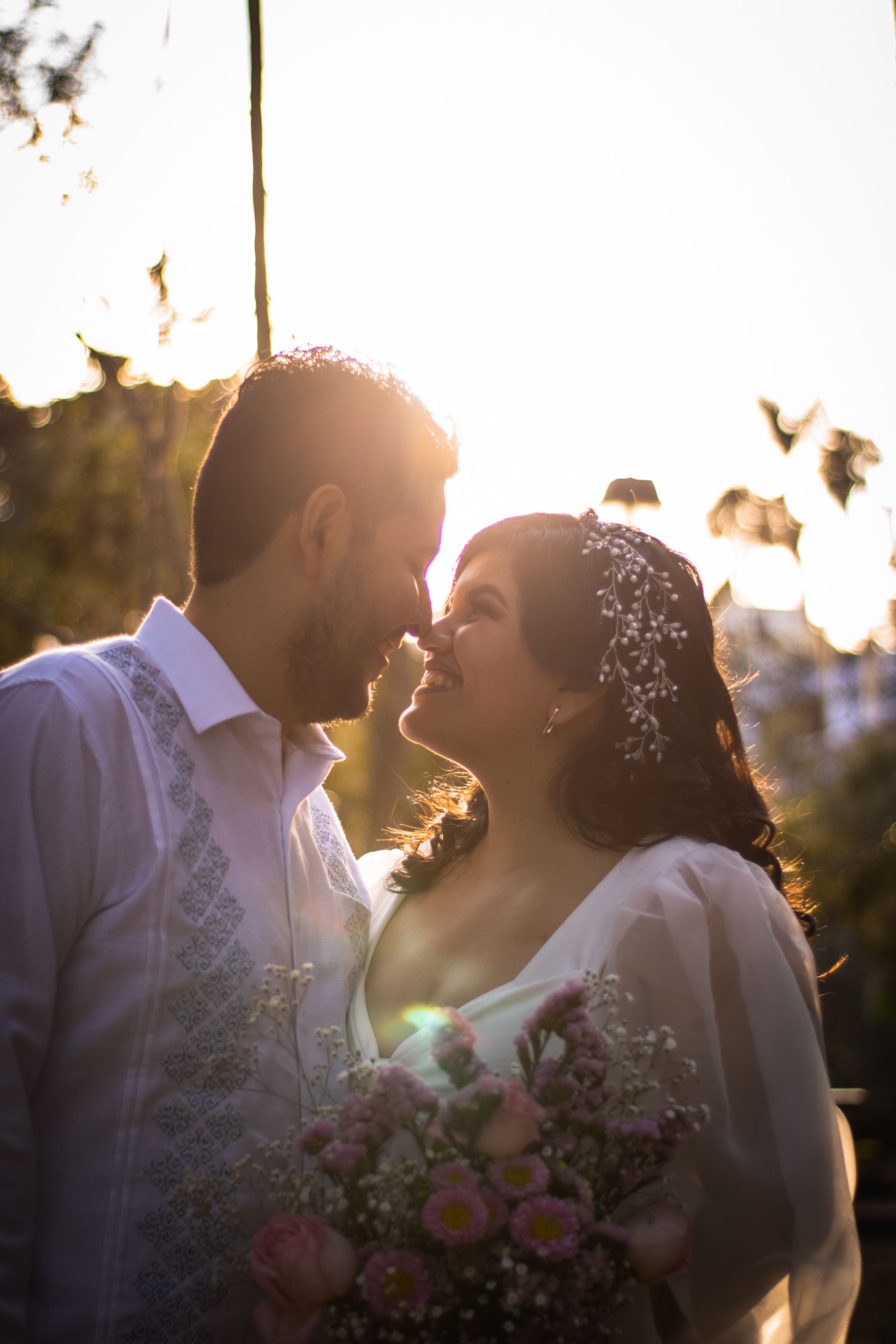 contraluz imagen de pareja