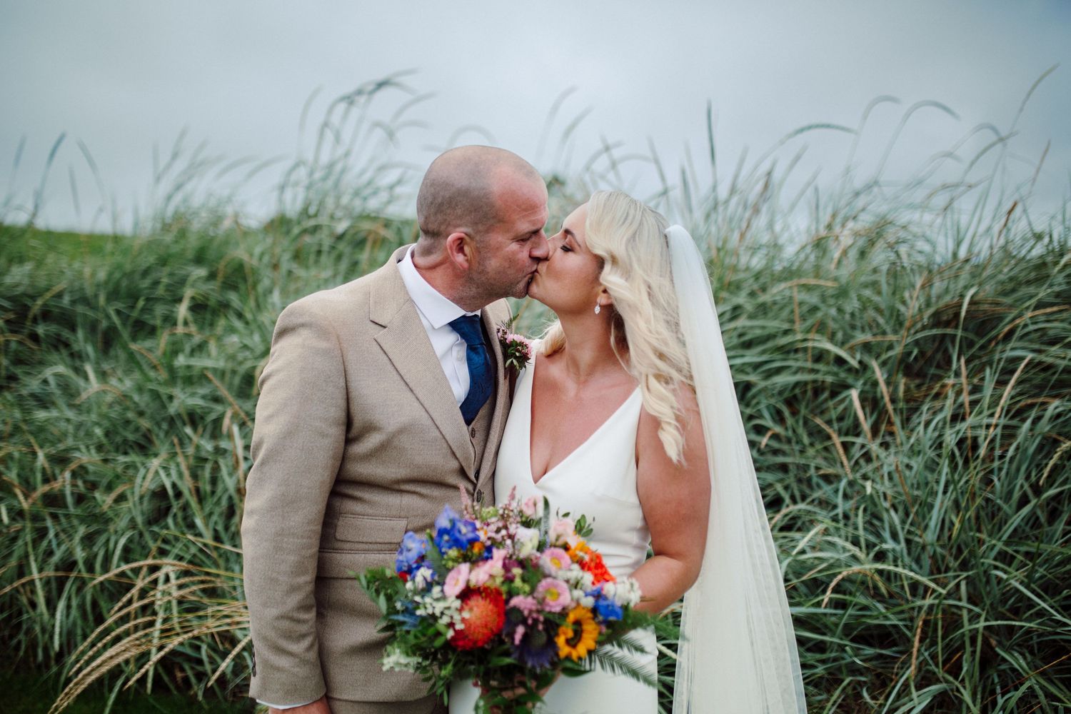 newly wed couple in West Cork Wedding