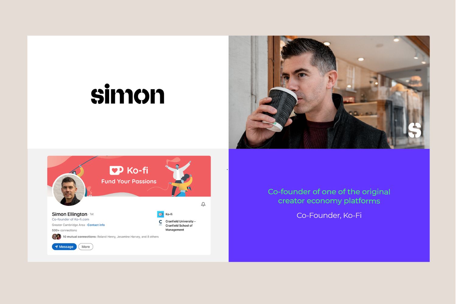branding concept including logo and photo of man