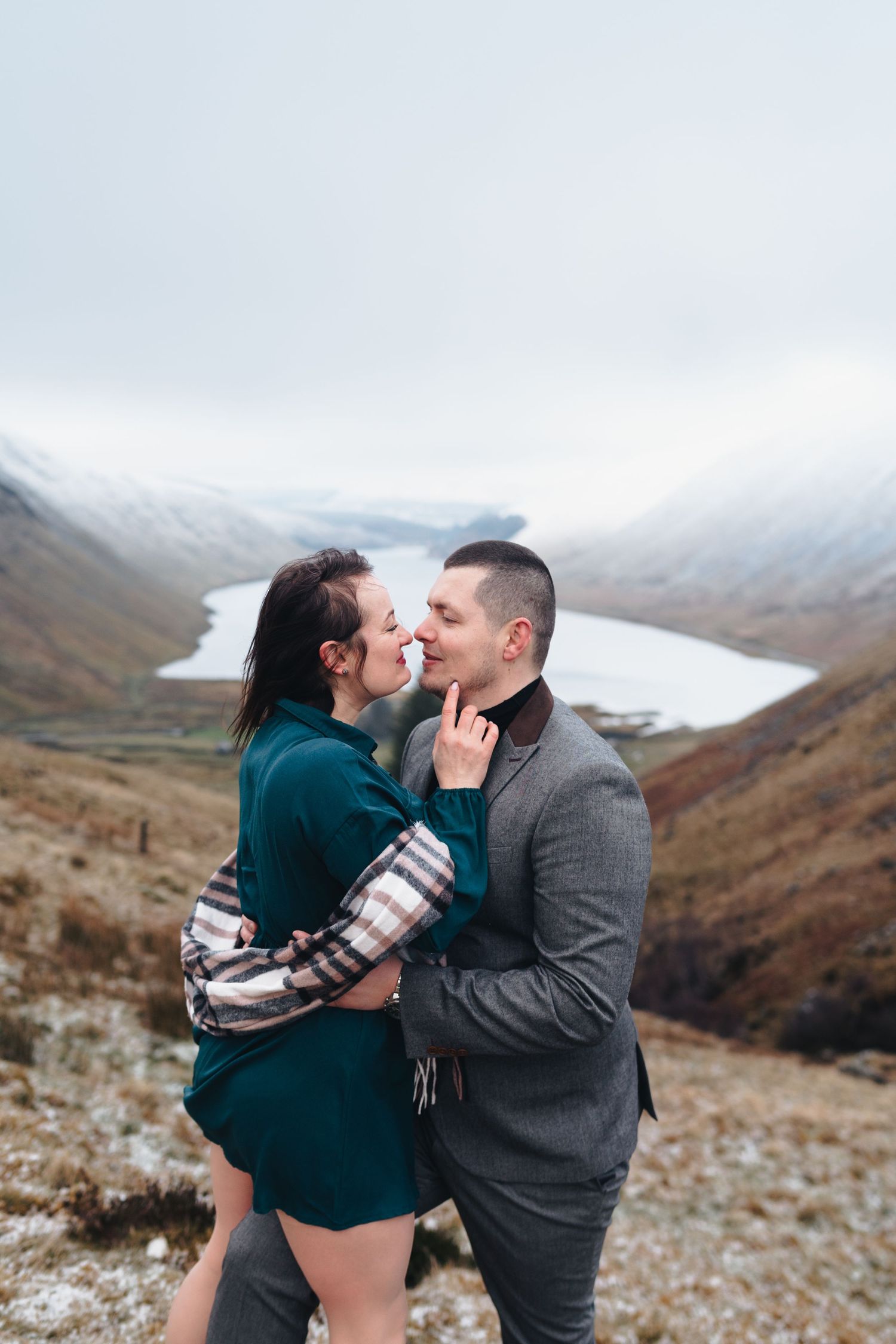 scottish borders, couple mountain photoshoot