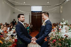 Gay wedding at Arnos Vale  in Bristol, ceremony