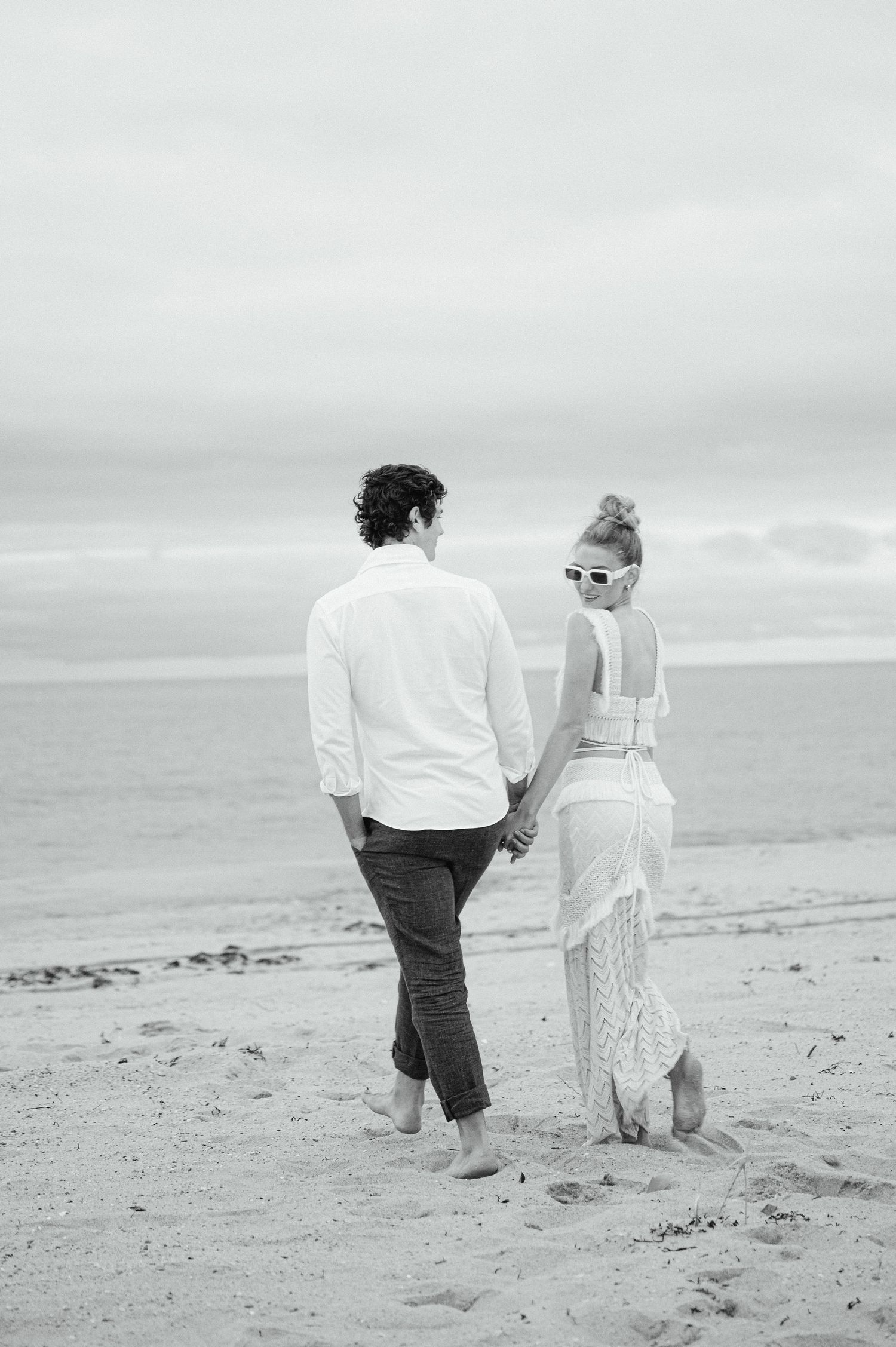 Modern Nantucket Island Pre-Wedding Beach Session | Candace Sims New England Luxury Fine Art Wedding Photographer